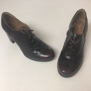 Clark’s winged tip heels.